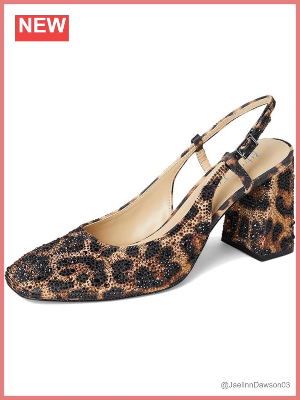 Betsey Johnson Elias Square Toe Block Heel Slingback Pump